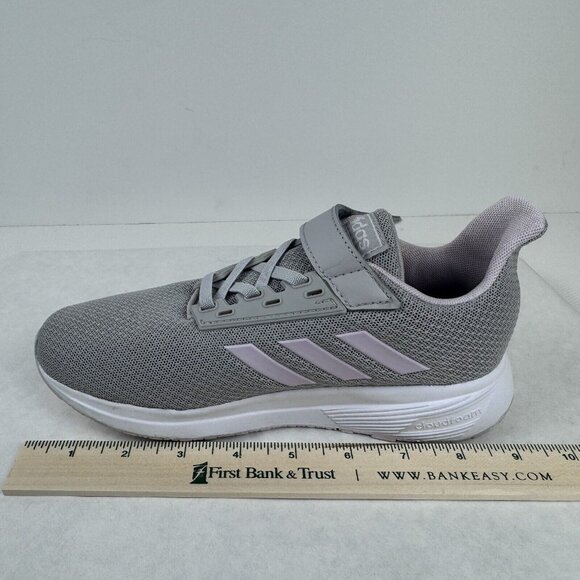 Adidas Cloudfoam Womens Gray Pink White Adiwear Sneaker Hook Loop Closure Size 2 - Picture 12 of 12